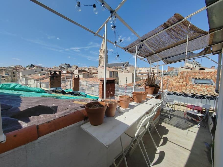 몽펠리에 Superbe T3 Terrasse Avec Vue Centre Historique 아파트 외부 사진
